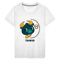 Thumbnail for Kids' Cartoony Taurus Premium T-Shirt - white