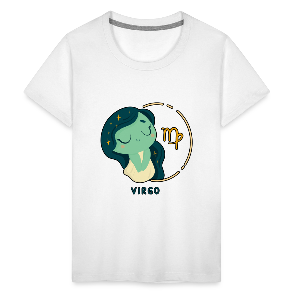 Kids' Cartoony Virgo Premium T-Shirt - white