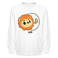 Thumbnail for Kids' Cartoony Leo Long Sleeve T-Shirt - white