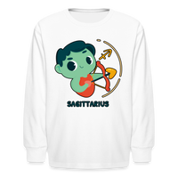 Thumbnail for Kids' Cartoony Sagittarius Long Sleeve T-Shirt - white