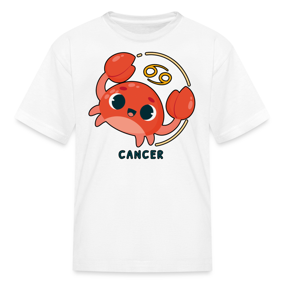 Kids' Cartoony Cancer T-Shirt - white