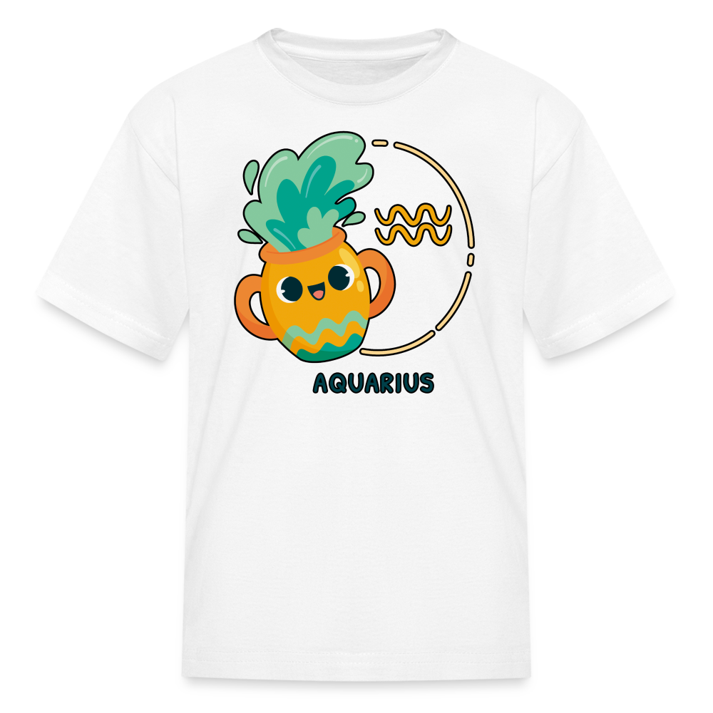 Kids' Cartoony Aquarius T-Shirt - white