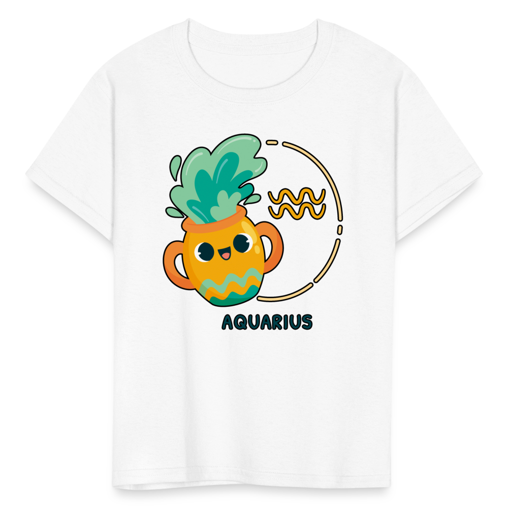 Kids' Cartoony Aquarius T-Shirt - white