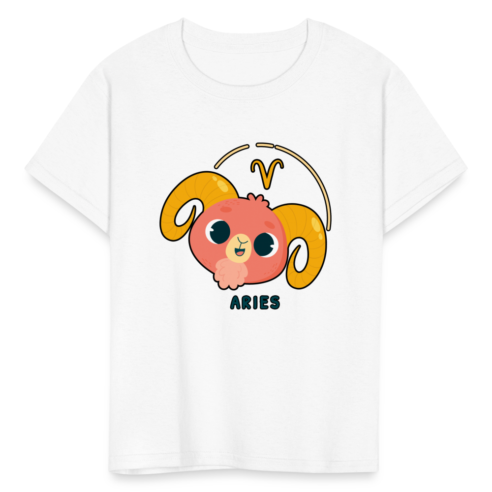 Kids' Cartoony Aries T-Shirt - white