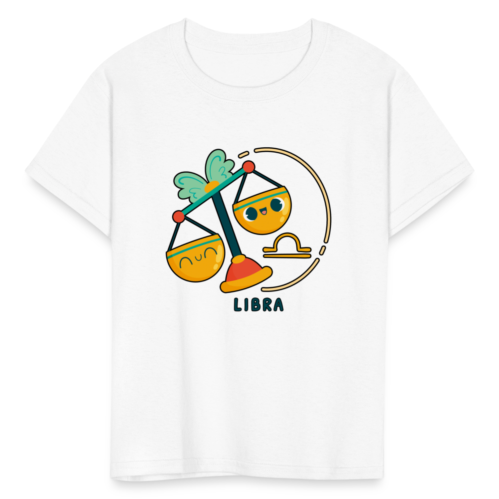 Kids' Cartoony Libra T-Shirt - white