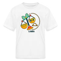 Thumbnail for Kids' Cartoony Libra T-Shirt - white