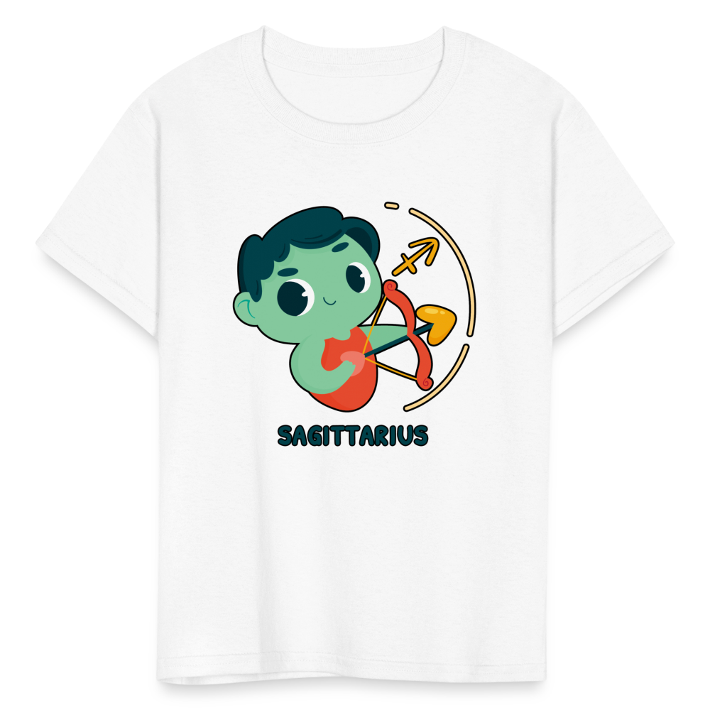 Kids' Cartoony Sagittarius T-Shirt - white