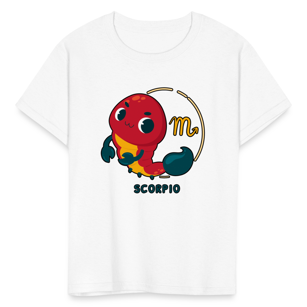 Kids' Cartoony Scorpio T-Shirt - white