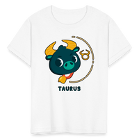 Thumbnail for Kids' Cartoony Taurus T-Shirt - white