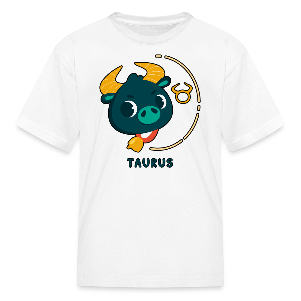 Kids' Cartoony Taurus T-Shirt - white