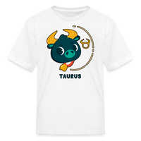 Thumbnail for Kids' Cartoony Taurus T-Shirt - white