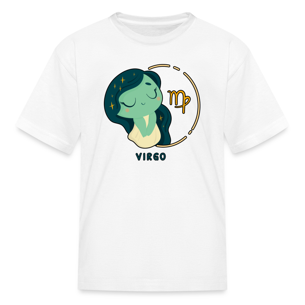 Kids' Cartoony Virgo T-Shirt - white