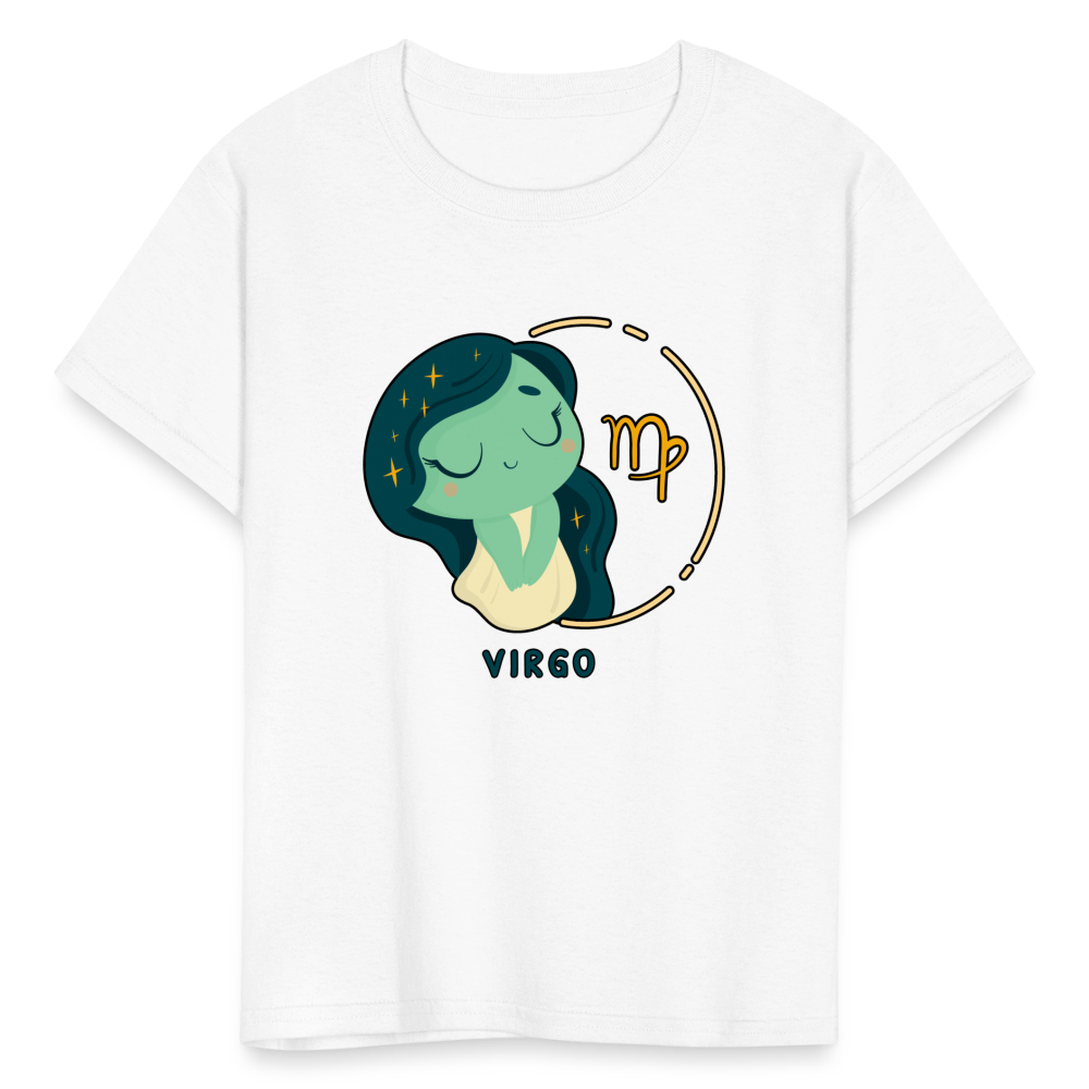 Kids' Cartoony Virgo T-Shirt - white