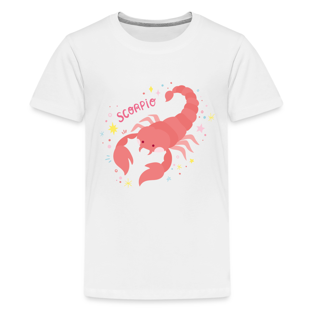 Kids' Pinky Scorpio Premium T-Shirt - white