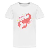 Thumbnail for Kids' Pinky Scorpio Premium T-Shirt - white