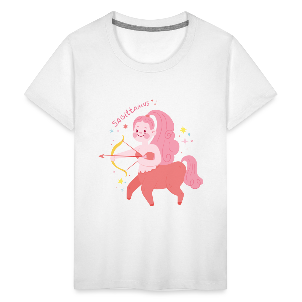 Kids' Pinky Sagittarius Premium T-Shirt - white