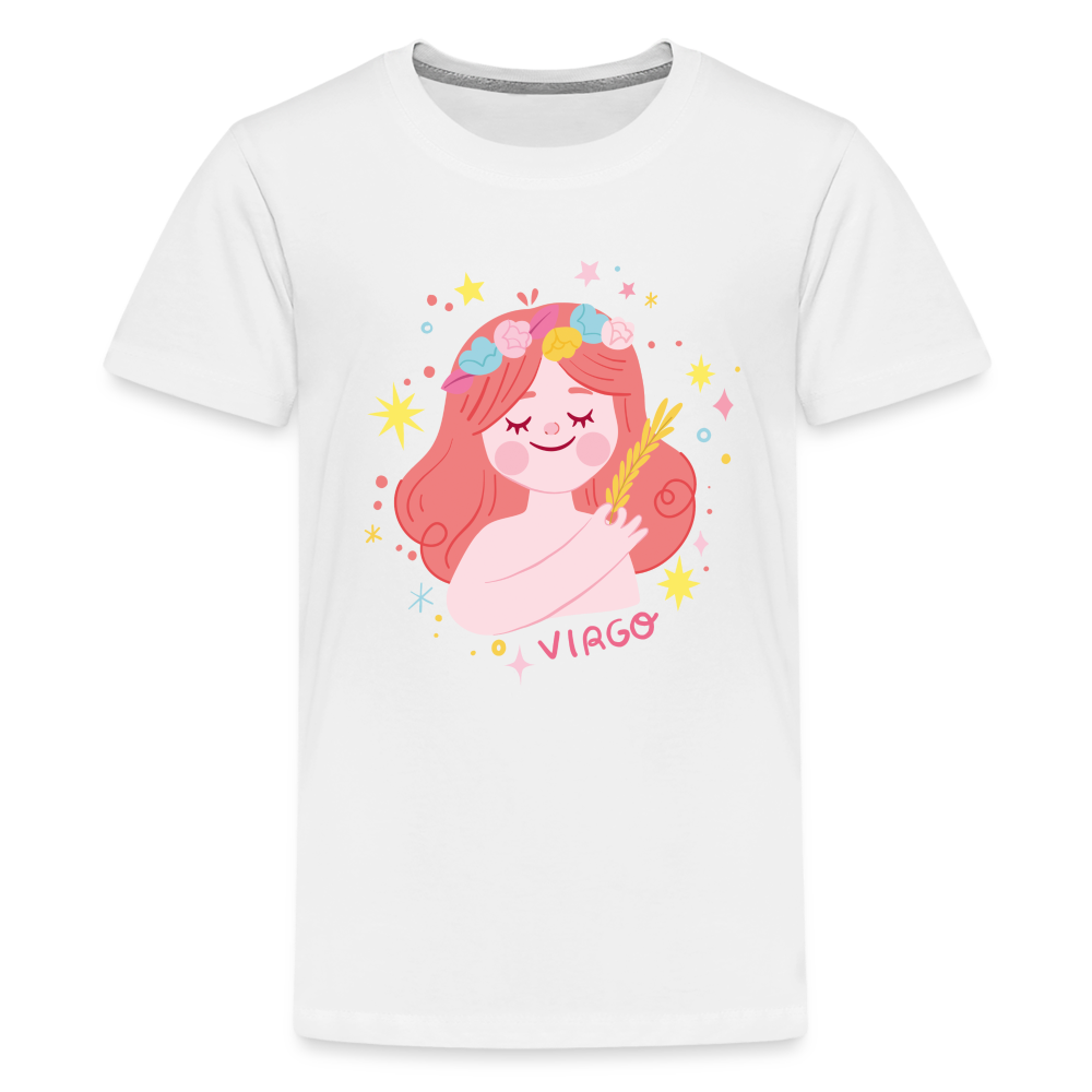 Kids' Pinky Virgo Premium T-Shirt - white