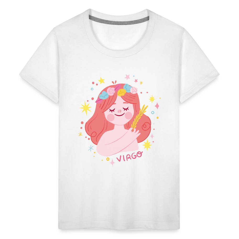 Kids' Pinky Virgo Premium T-Shirt - white