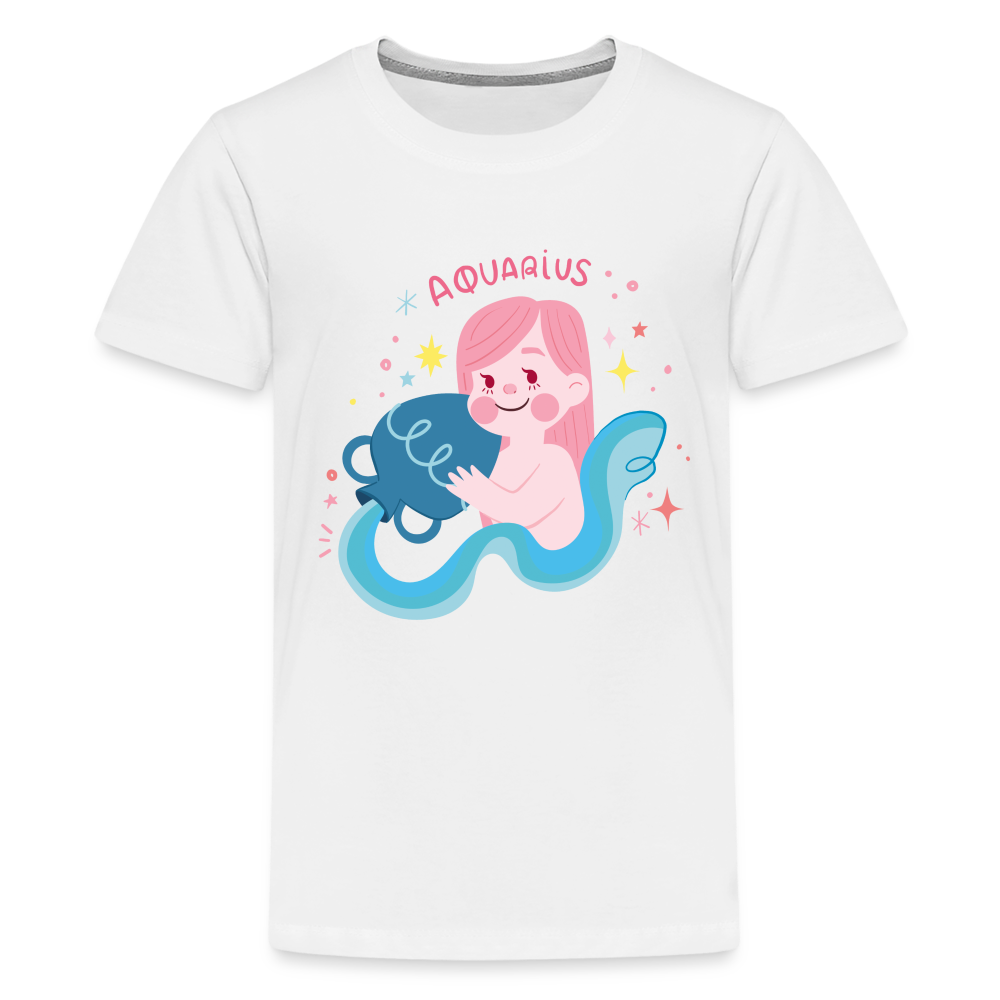 Kids' Pinky Aquarius Premium T-Shirt - white