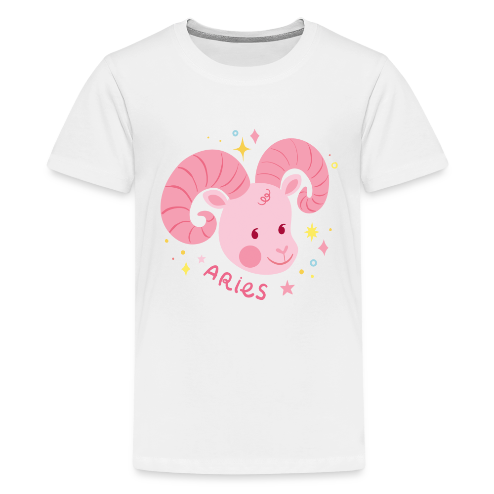 Kids' Pinky Aries Premium T-Shirt - white