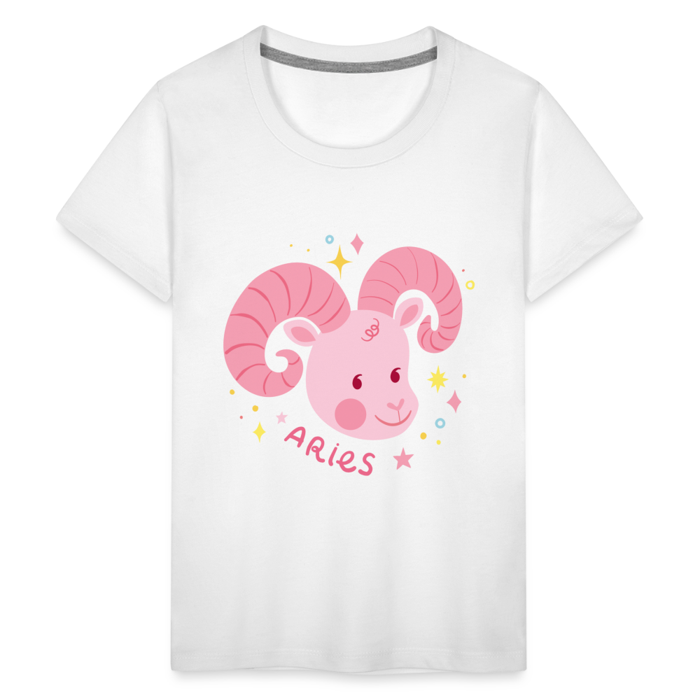 Kids' Pinky Aries Premium T-Shirt - white