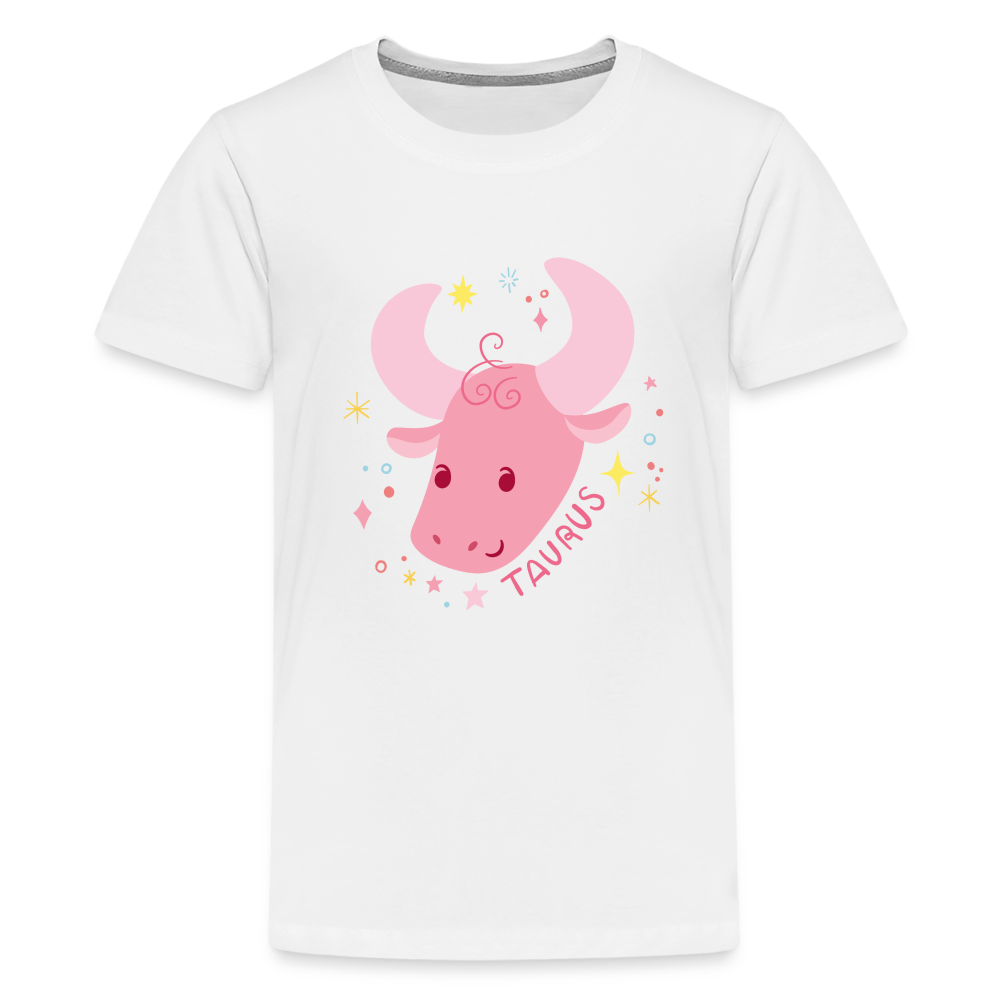 Kids' Pinky Taurus Premium T-Shirt - white