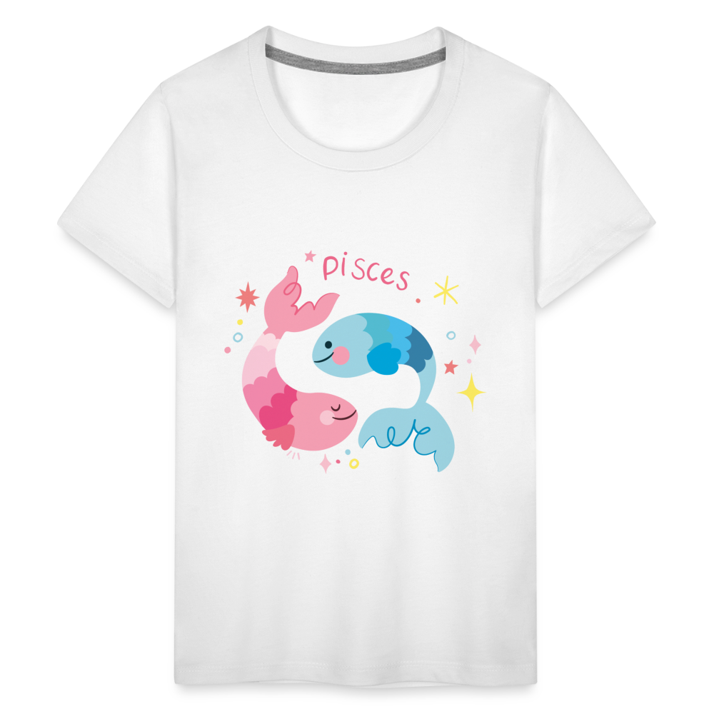 Kids' Pinky Pisces Premium T-Shirt - white