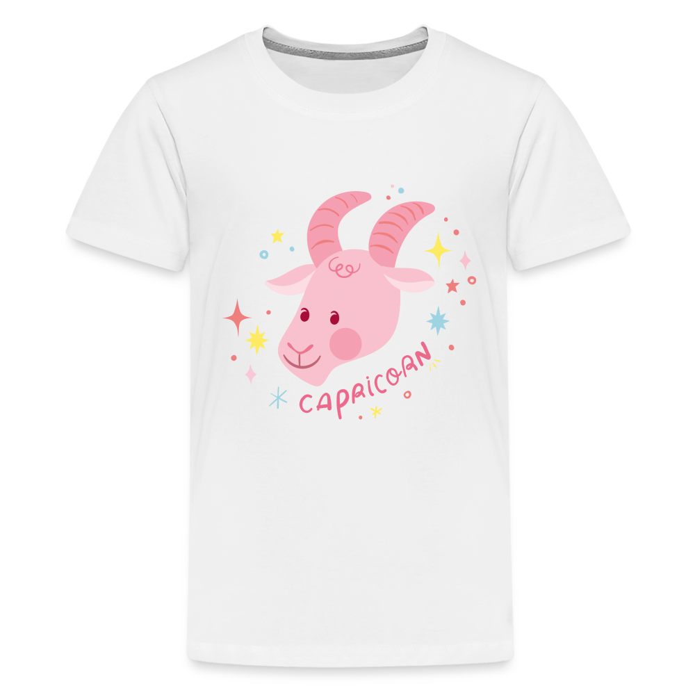 Kids' Pinky Capricorn Premium T-Shirt - white