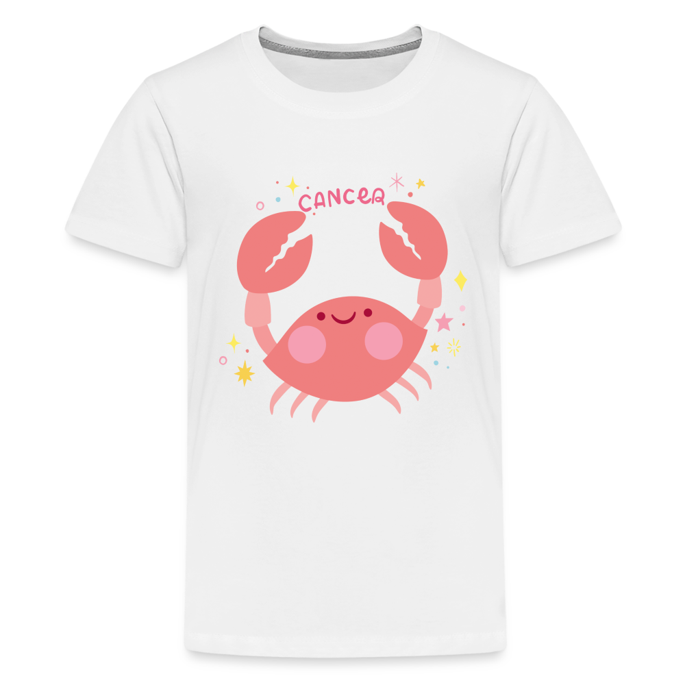 Kids' Pinky Cancer Premium T-Shirt - white
