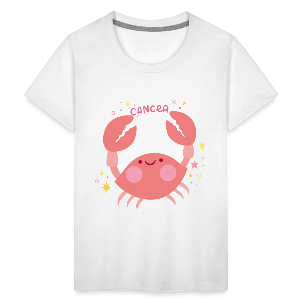 Kids' Pinky Cancer Premium T-Shirt - white