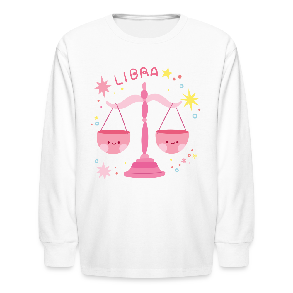 Kids' Pinky Libra Long Sleeve T-Shirt - white