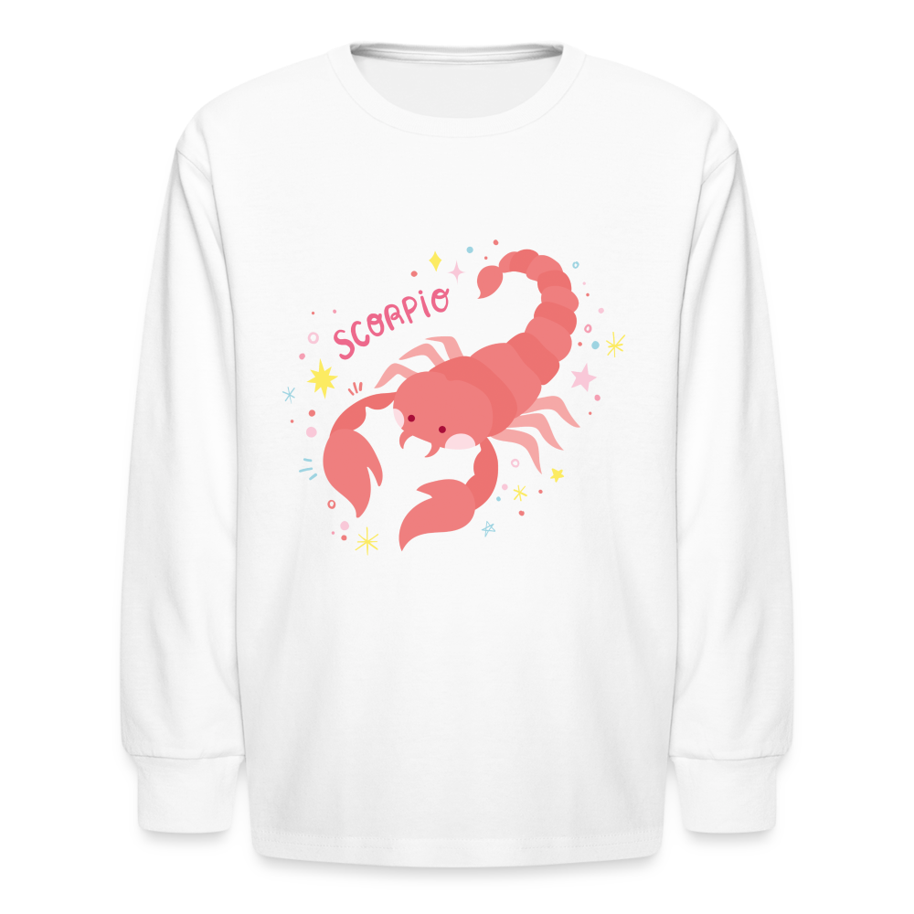 Kids' Pinky Scorpio Long Sleeve T-Shirt - white