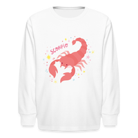 Thumbnail for Kids' Pinky Scorpio Long Sleeve T-Shirt - white
