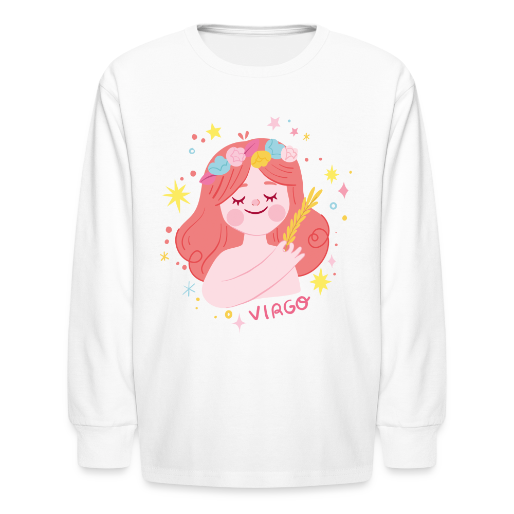 Kids' Pinky Virgo Long Sleeve T-Shirt - white
