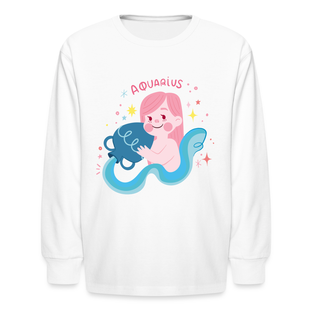 Kids' Pinky Aquarius Long Sleeve T-Shirt - white