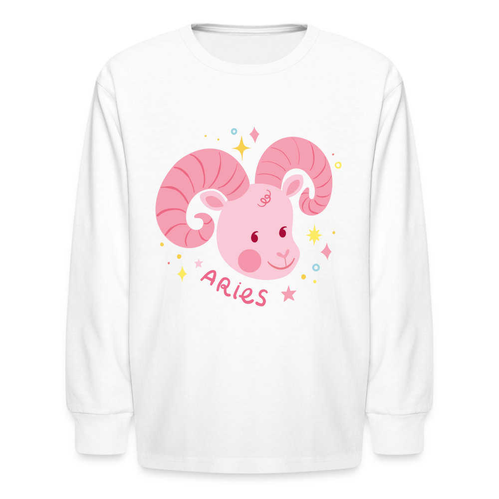 Kids' Pinky Aries Long Sleeve T-Shirt - white