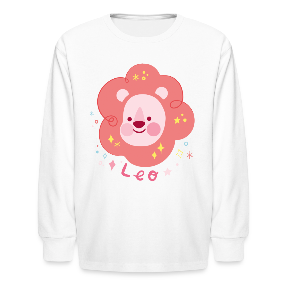 Kids' Pinky Leo Long Sleeve T-Shirt - white