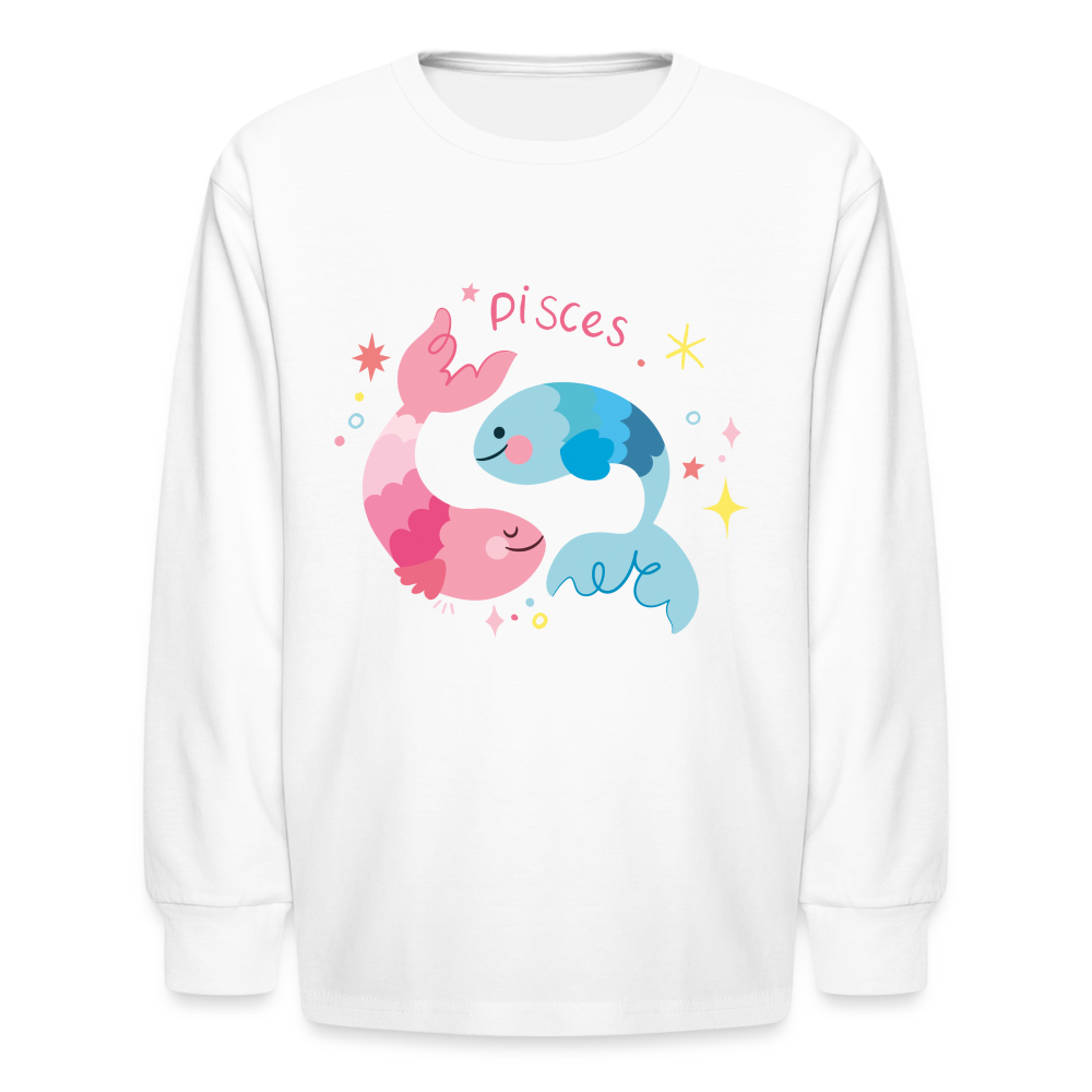 Kids' Pinky Pisces Long Sleeve T-Shirt - white