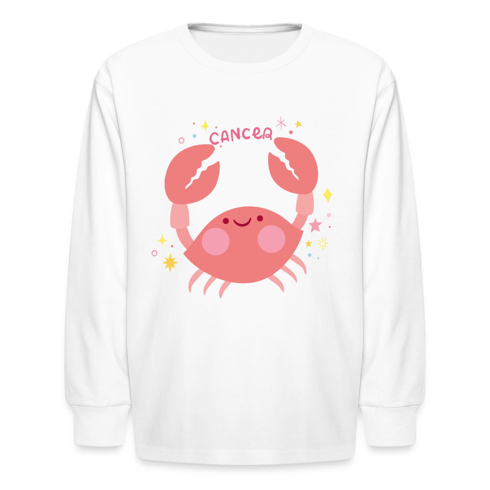 Kids' Pinky Cancer Long Sleeve T-Shirt - white