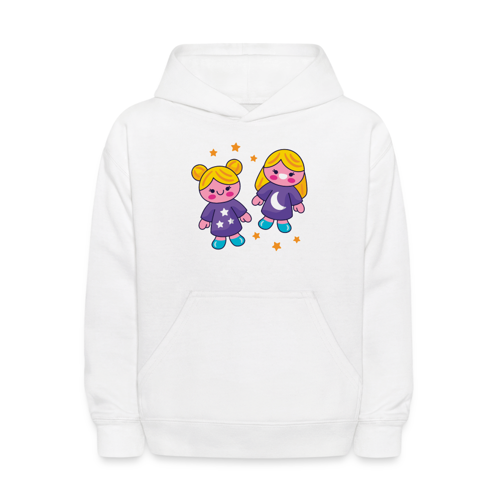 Kids' Zany Gemini Hoodie - white