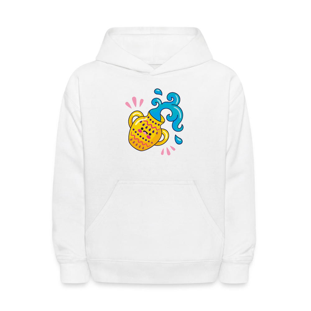 Kids' Zany Aquarius Hoodie - white