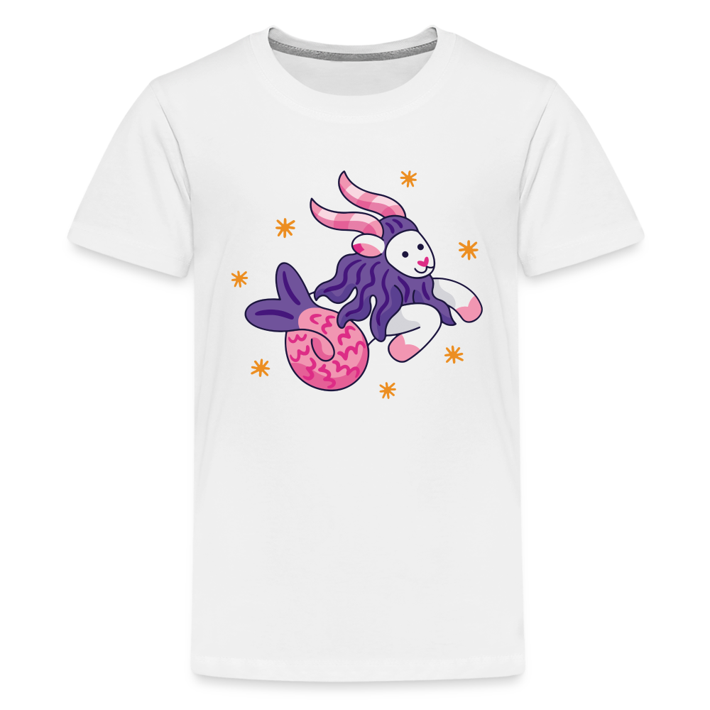 Kids' Zany Capricorn Premium T-Shirt - white