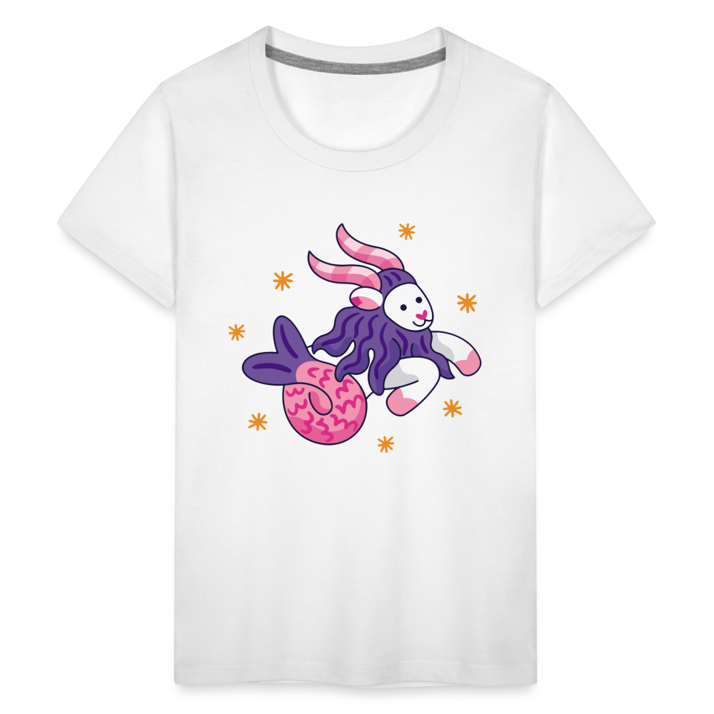 Kids' Zany Capricorn Premium T-Shirt - white