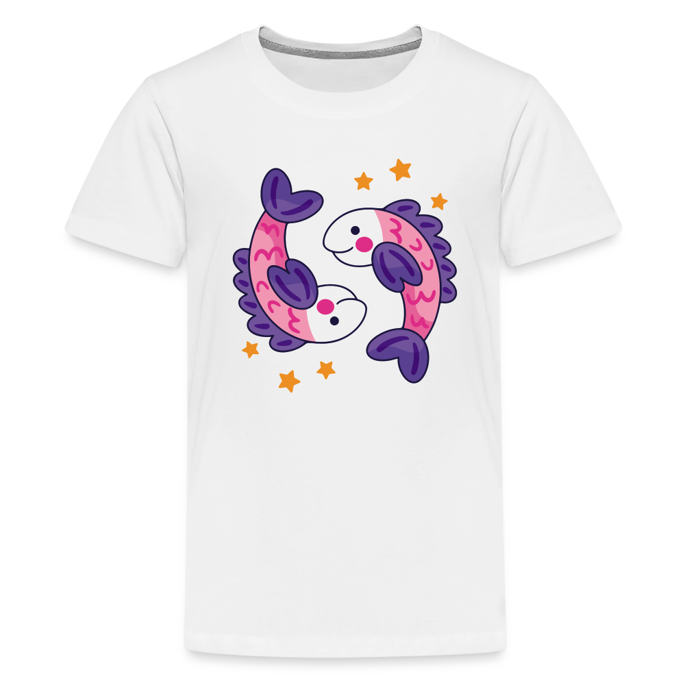 Kids' Zany Pisces Premium T-Shirt - white