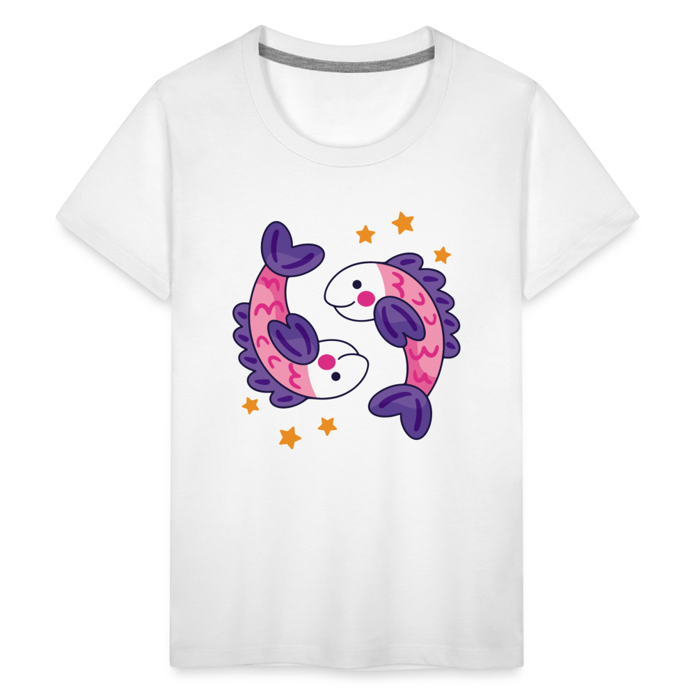 Kids' Zany Pisces Premium T-Shirt - white