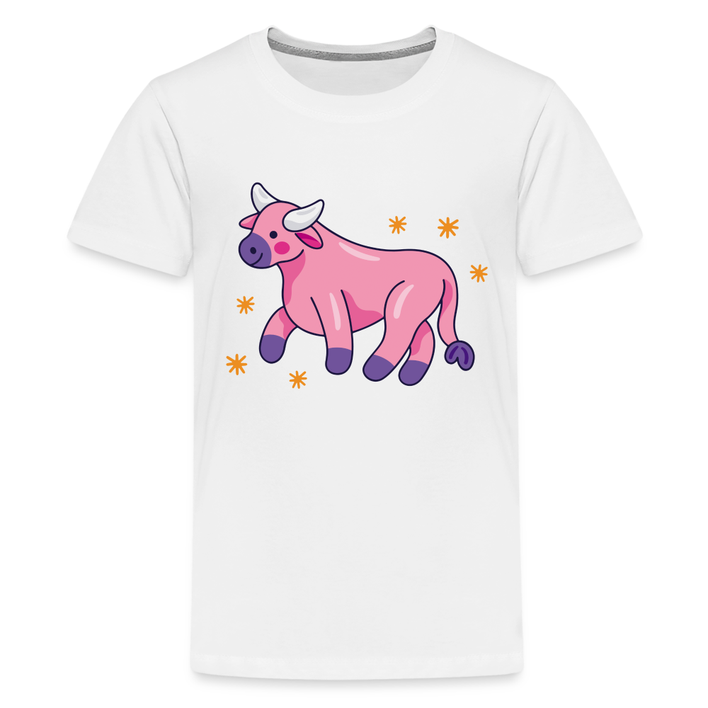 Kids' Zany Taurus Premium T-Shirt - white