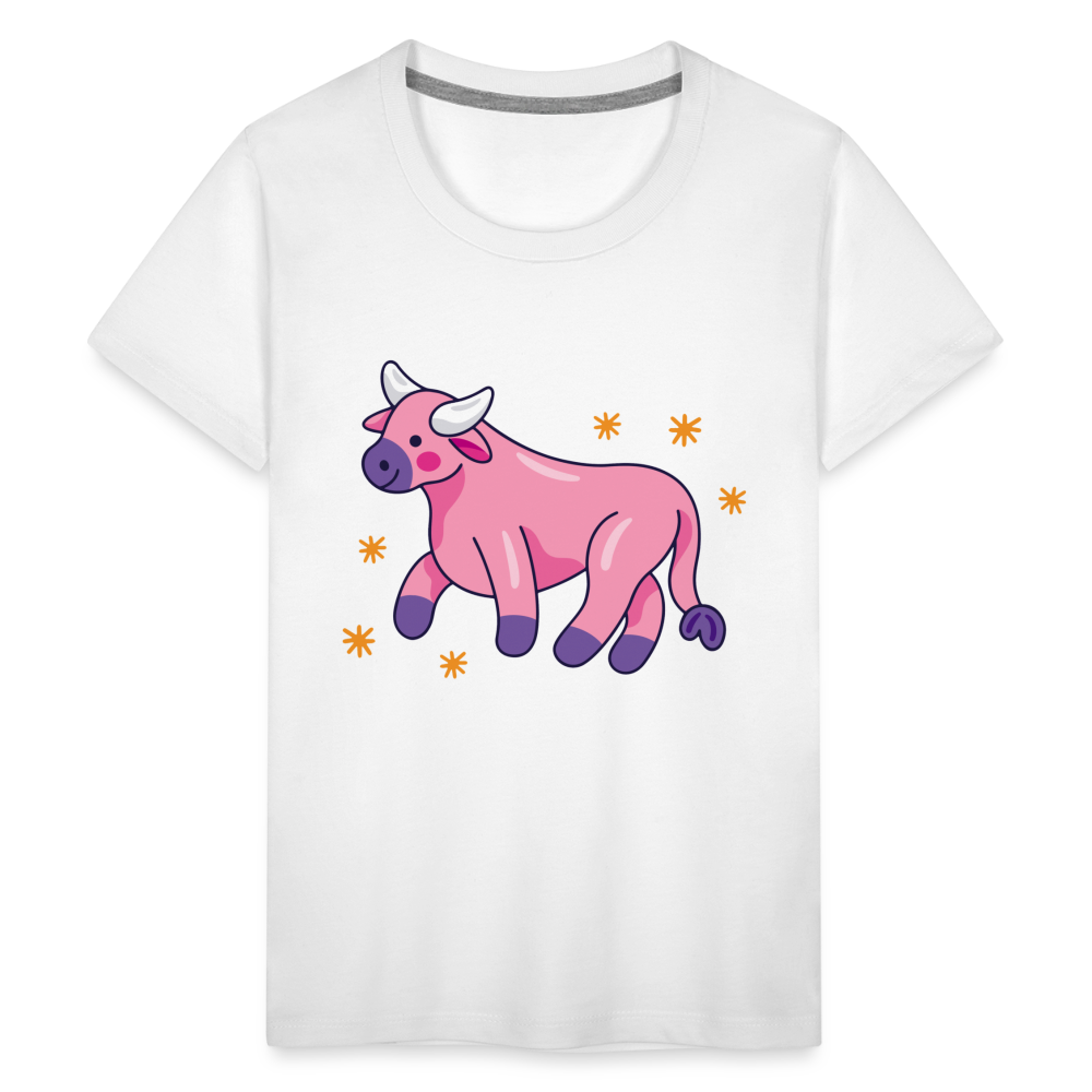 Kids' Zany Taurus Premium T-Shirt - white