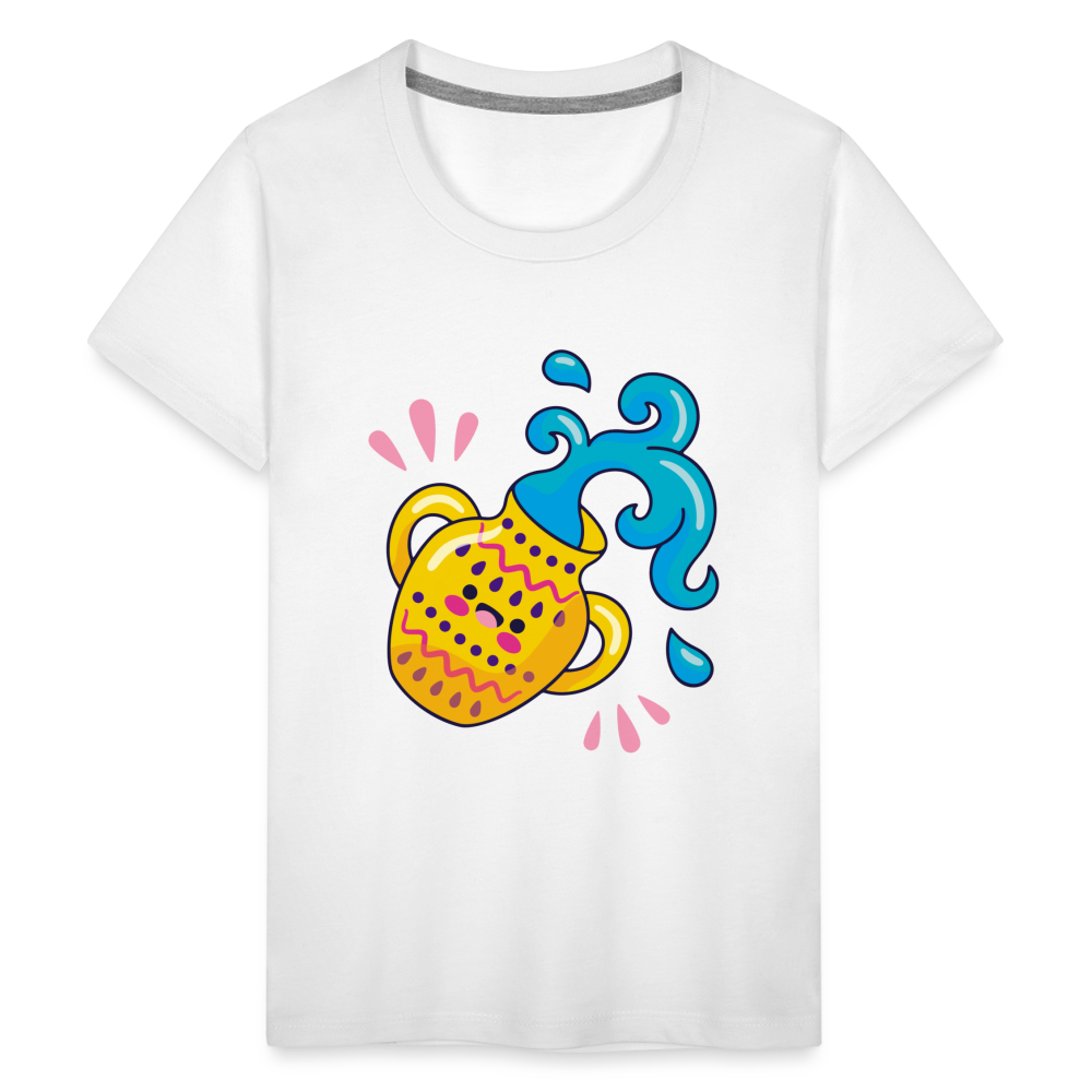 Kids' Zany Aquarius Premium T-Shirt - white