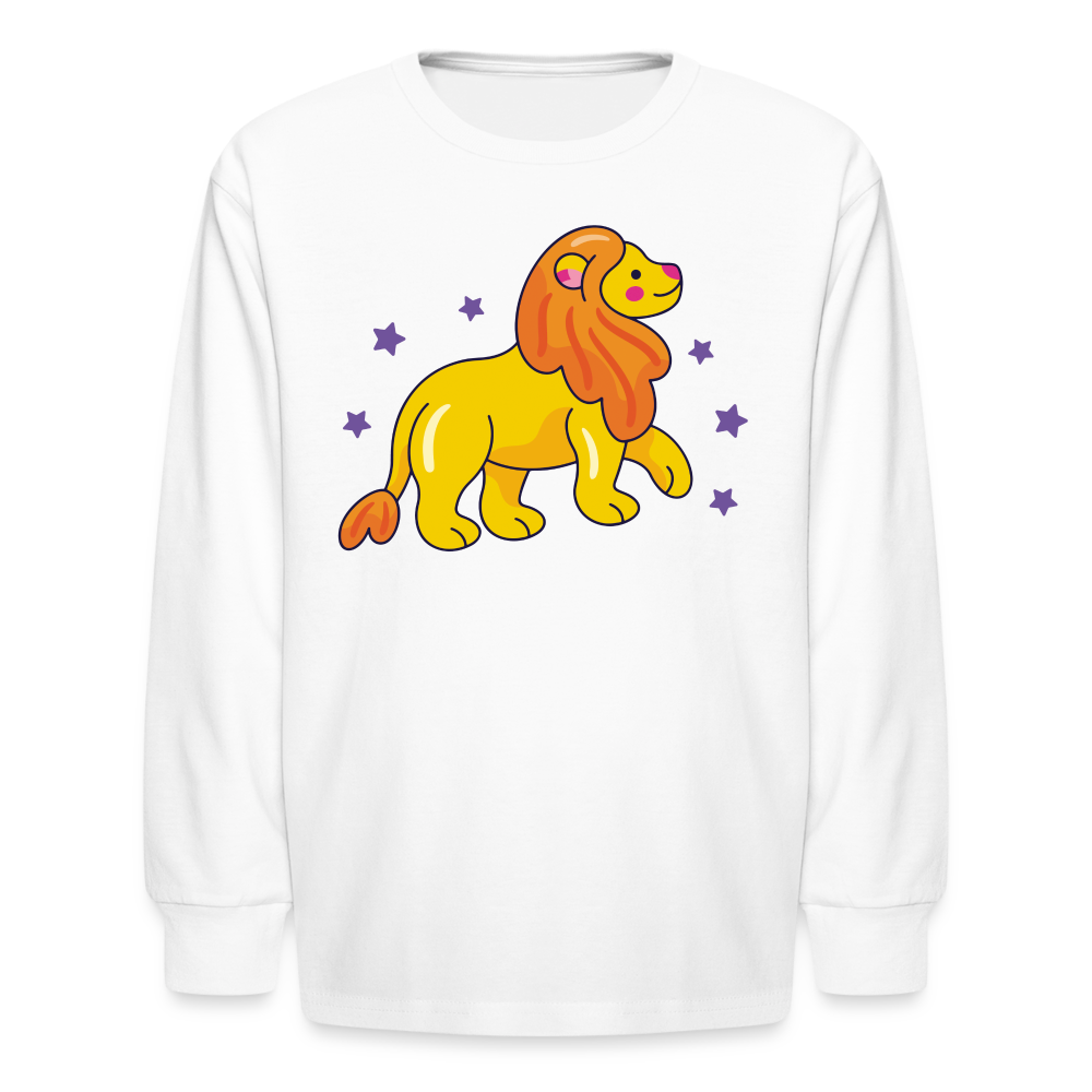 Kids' Zany Leo Long Sleeve T-Shirt - white