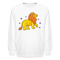 Thumbnail for Kids' Zany Leo Long Sleeve T-Shirt - white